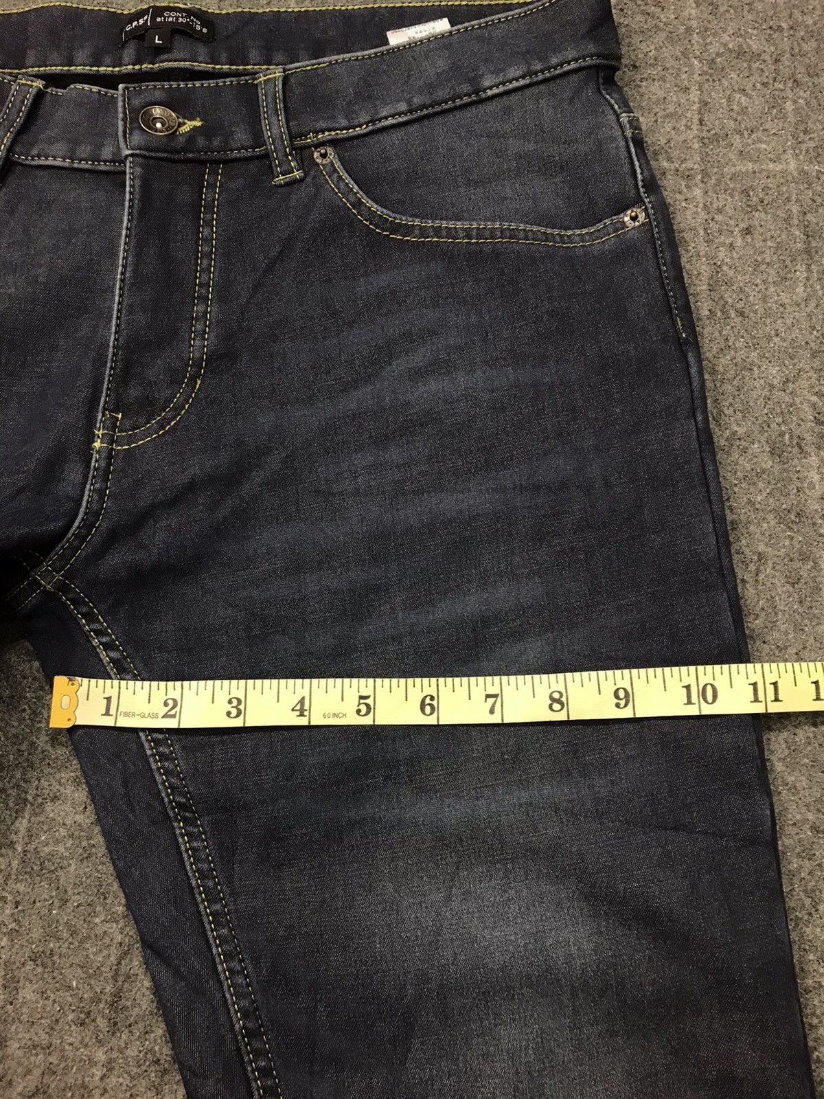 Japanese Brand C.P.S Cont. No 30-15’S Distressed Denim Indigo Straight Cut Size US 34 / EU 50 - 13 Thumbnail