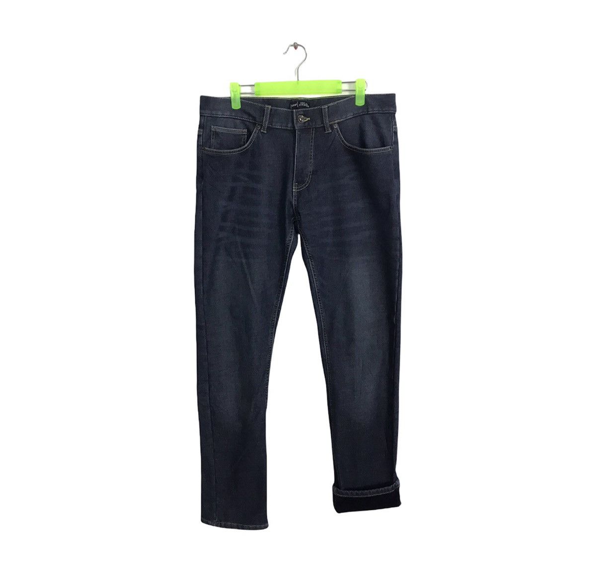 Japanese Brand C.P.S Cont. No 30-15’S Distressed Denim Indigo Straight Cut Size US 34 / EU 50 - 1 Thumbnail