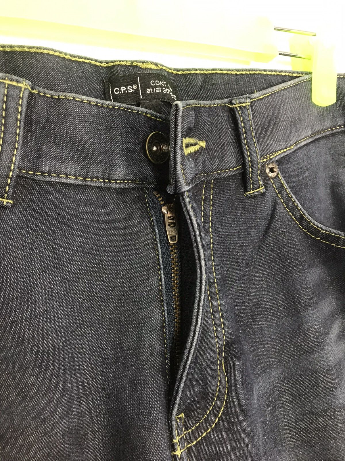 Japanese Brand C.P.S Cont. No 30-15’S Distressed Denim Indigo Straight Cut Size US 34 / EU 50 - 4 Thumbnail