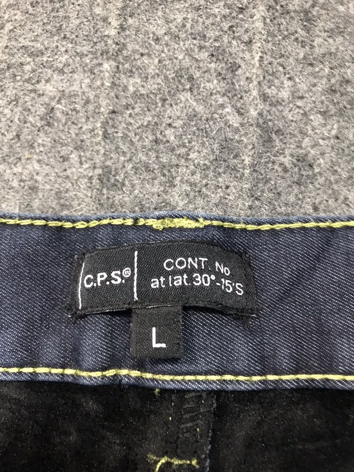 Japanese Brand C.P.S Cont. No 30-15’S Distressed Denim Indigo Straight Cut Size US 34 / EU 50 - 6 Thumbnail