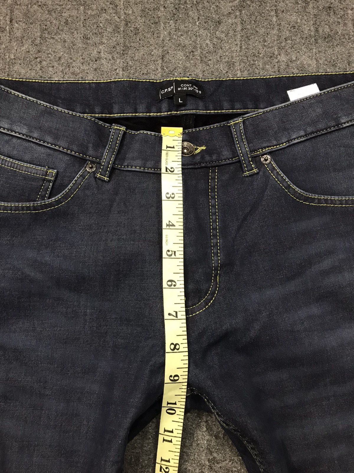 Japanese Brand C.P.S Cont. No 30-15’S Distressed Denim Indigo Straight Cut Size US 34 / EU 50 - 12 Thumbnail