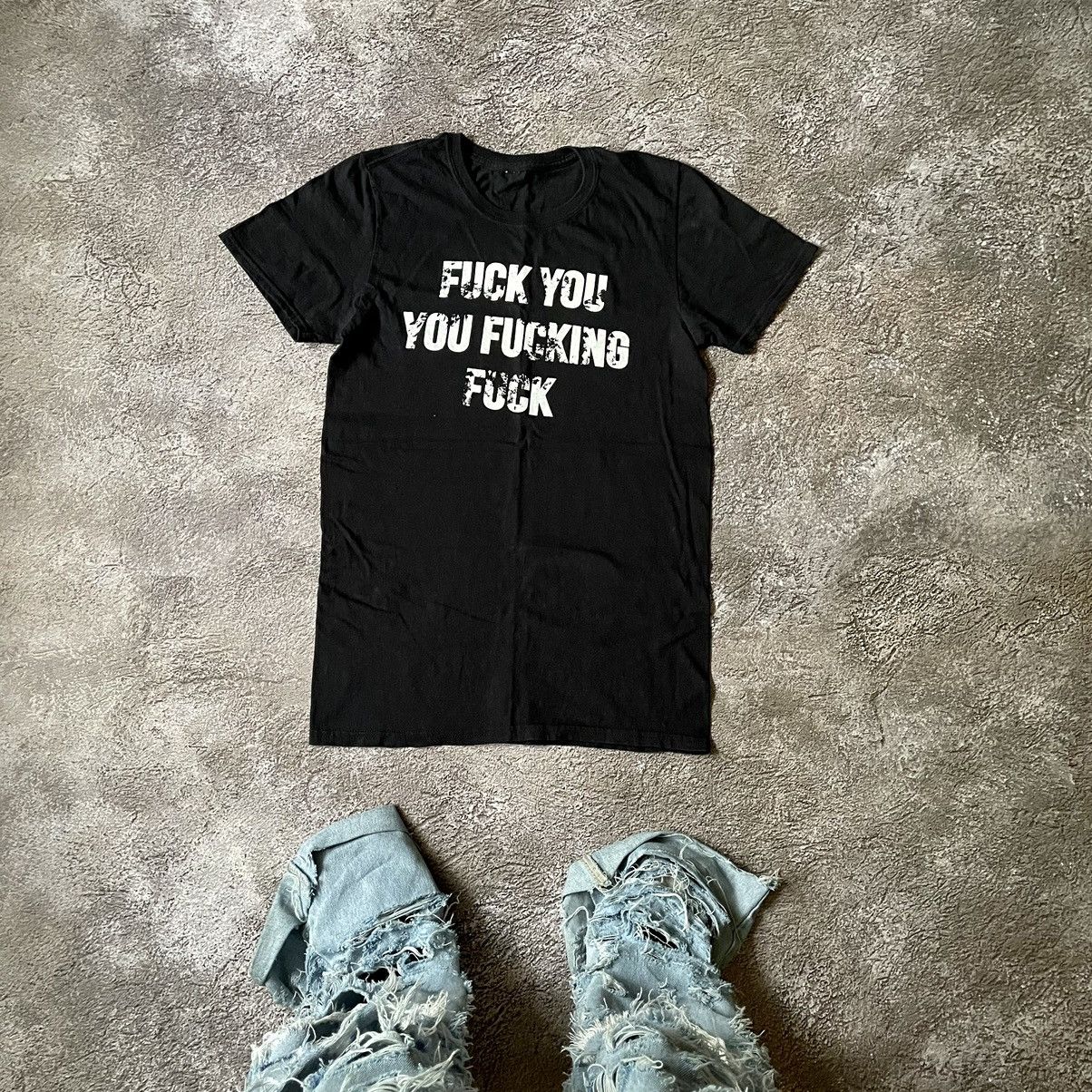 Vintage Vintage Y2K Graphic Tee Funny Slogan Print Streetwear Black Size US S / EU 44-46 / 1 - 1 Thumbnail