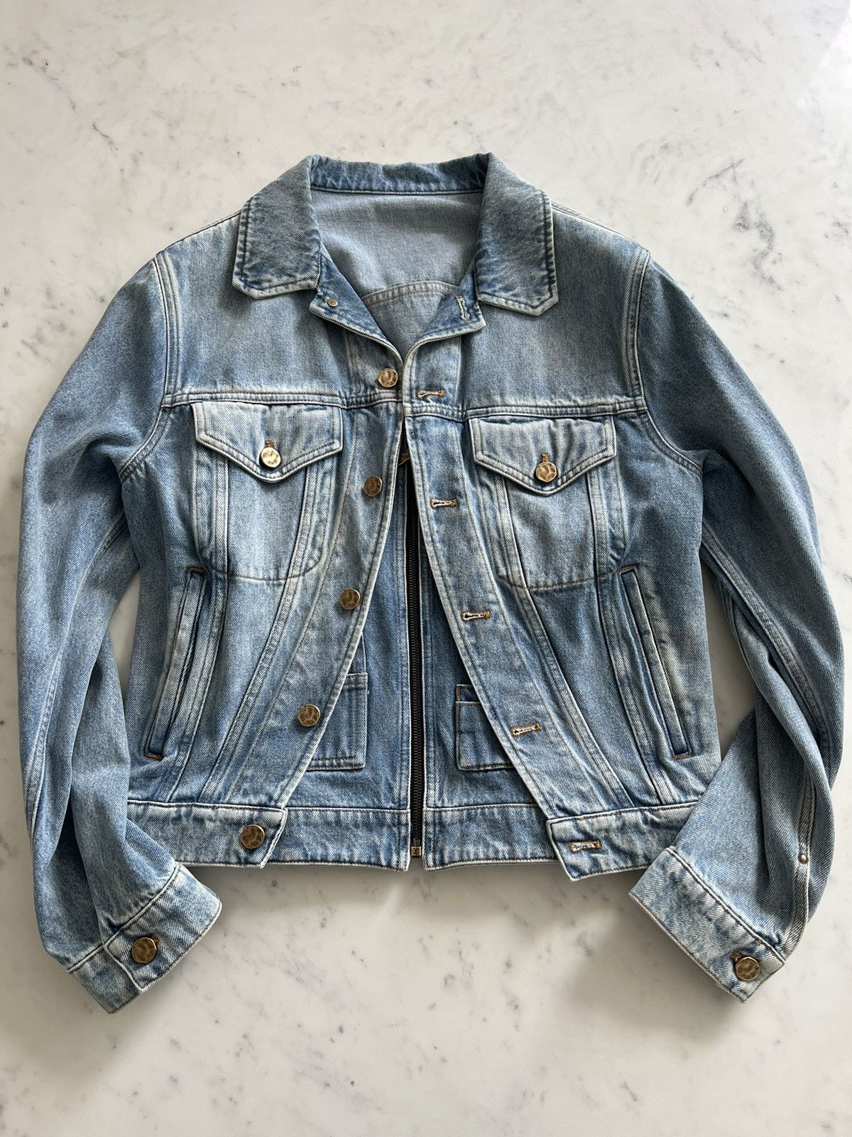 Louis Vuitton x Nigo Collaboration Blue Denim Jacket size 46 lv