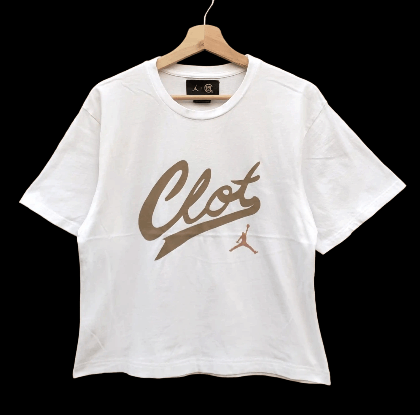 image of Jordan X Clot Crop Tee in White, Women's (Size Medium)