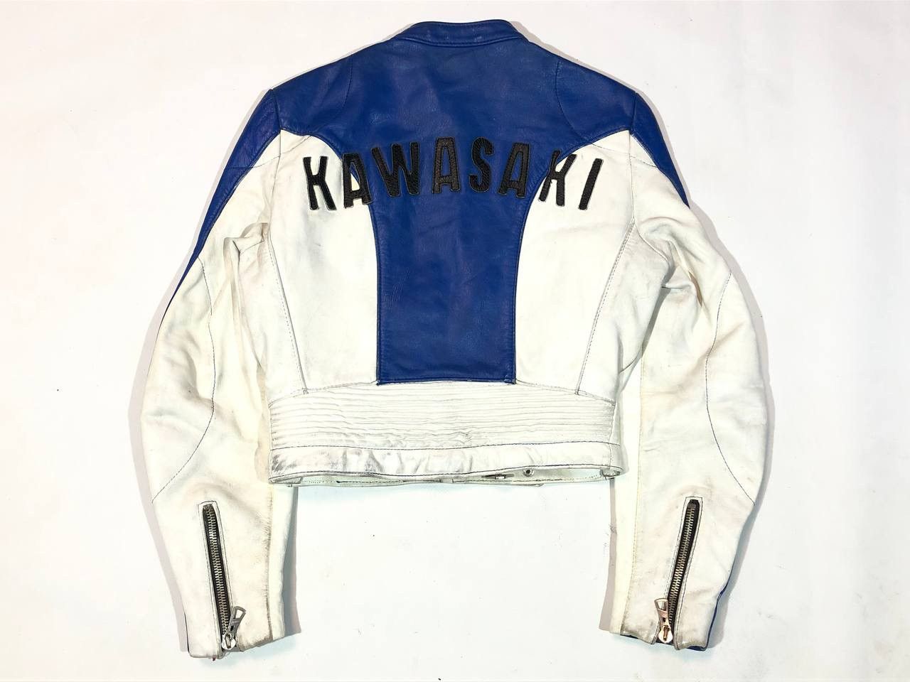 Other Harro Kawasaki Leather Moto Racing Vintage 80s Jacket Size US XXS / EU 40 - 1 Thumbnail