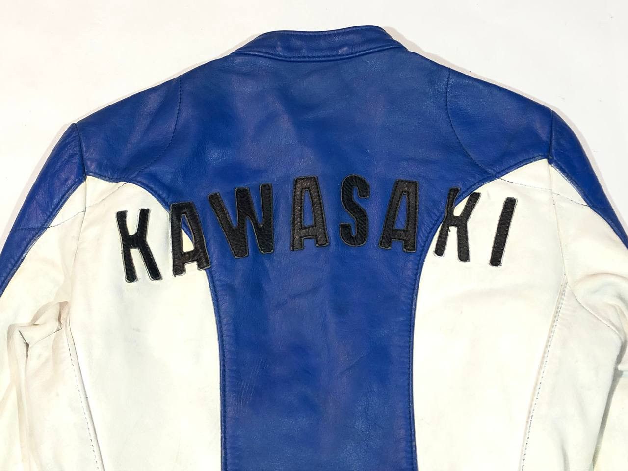 Other Harro Kawasaki Leather Moto Racing Vintage 80s Jacket Size US XXS / EU 40 - 2 Thumbnail