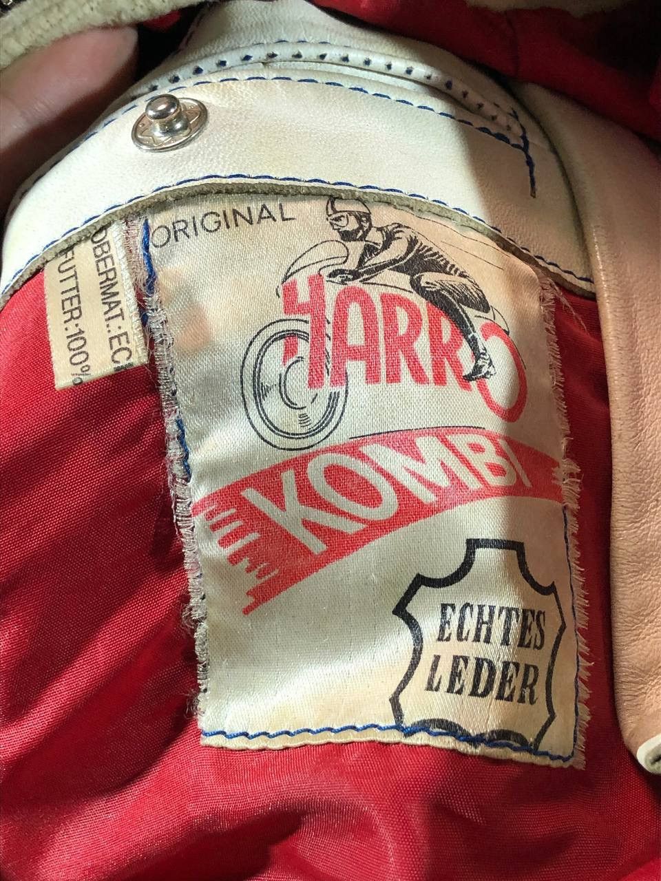 Other Harro Kawasaki Leather Moto Racing Vintage 80s Jacket Size US XXS / EU 40 - 7 Thumbnail