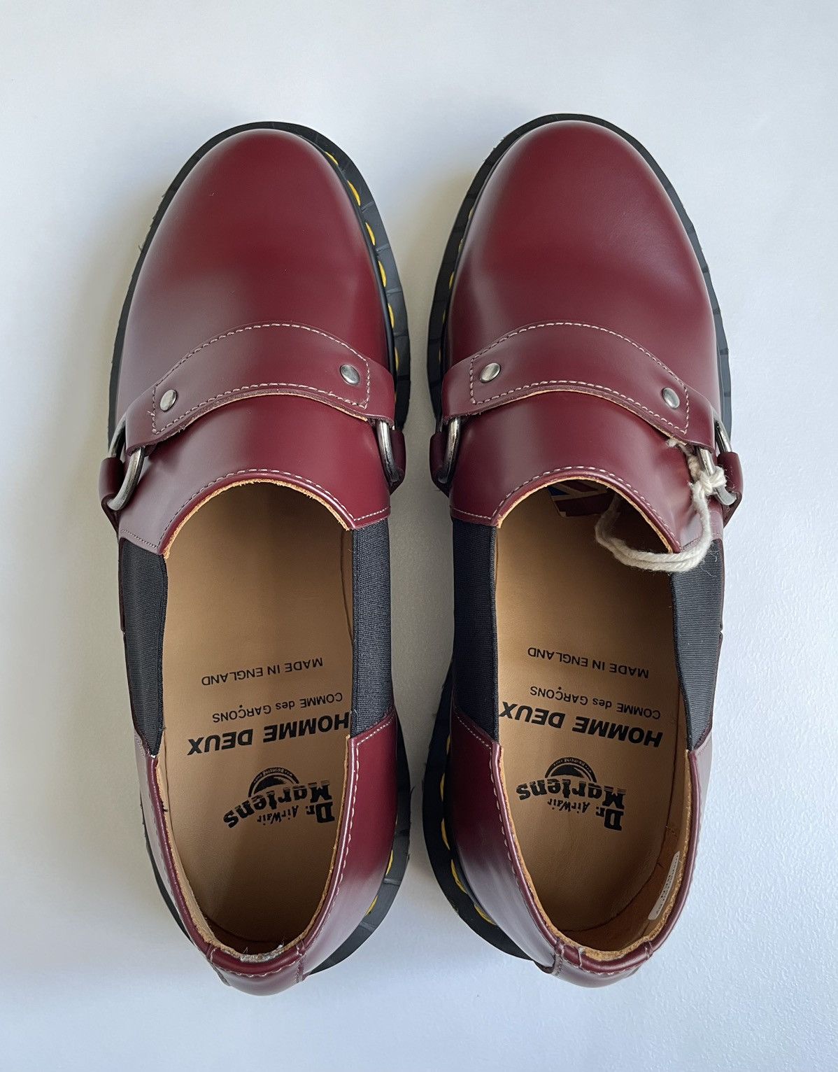 Comme des Garcons × Dr. Martens Cherry Red ‘Harvey’ Strap Shoes Size US 8.5 / IT 38.5 - 11 Thumbnail
