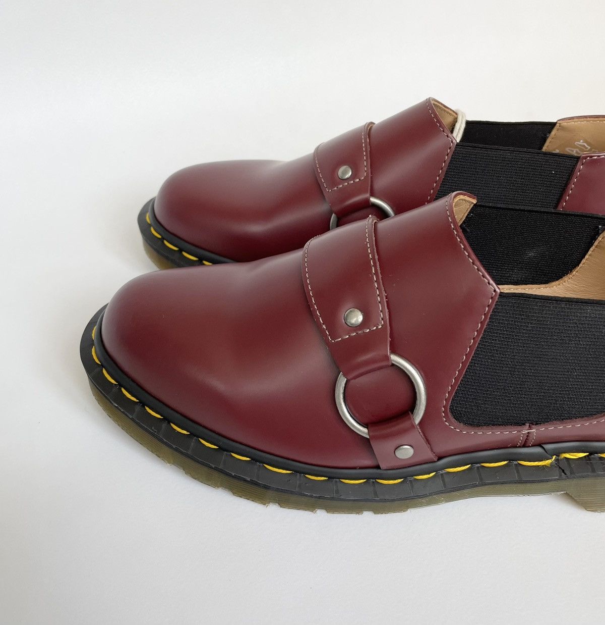 Comme des Garcons × Dr. Martens Cherry Red ‘Harvey’ Strap Shoes Size US 8.5 / IT 38.5 - 4 Thumbnail