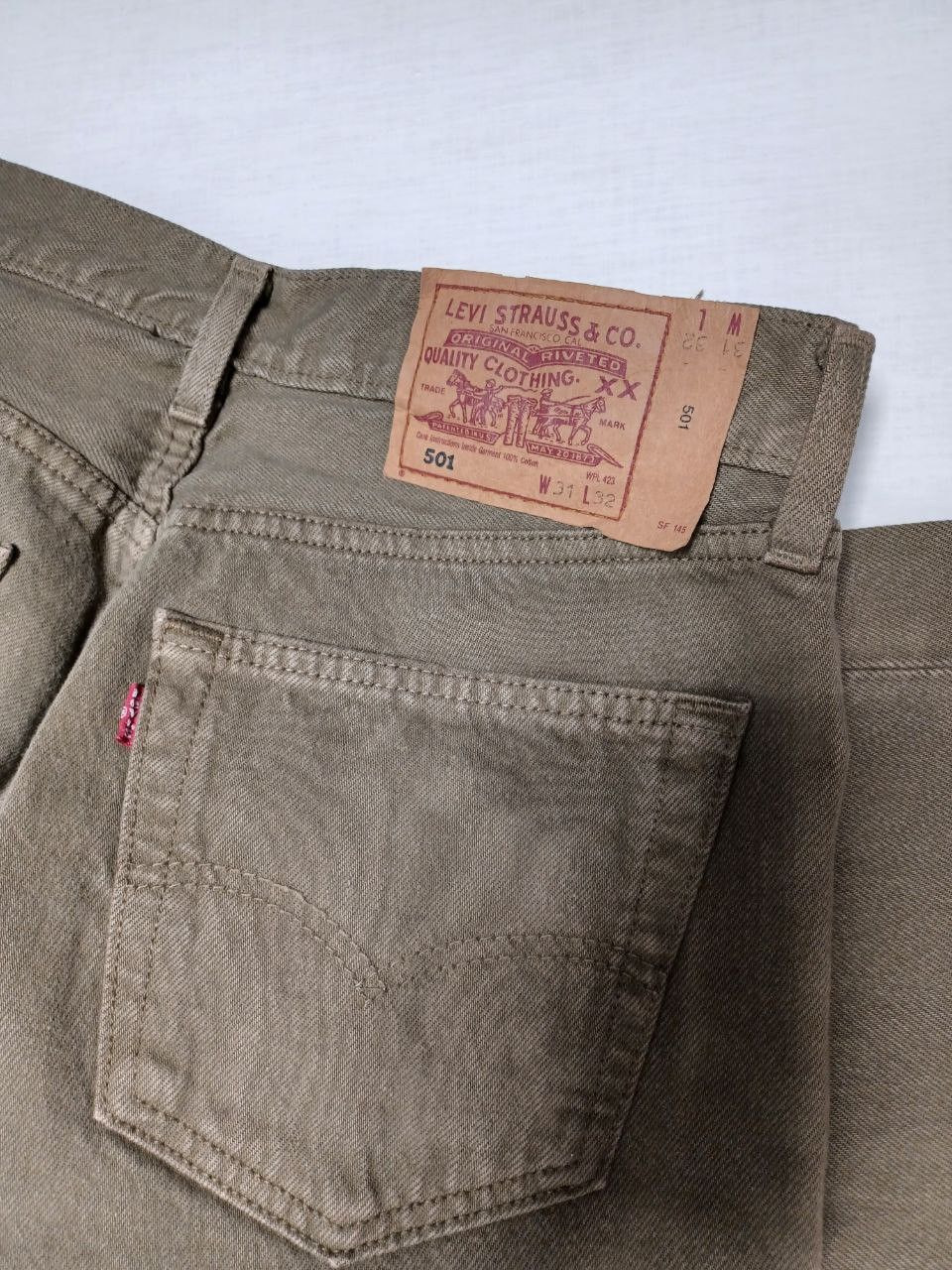 Levi's Vintage Clothing Made in UK Levis vintage 501 khakis jeans denim Size US 31 - 3 Thumbnail