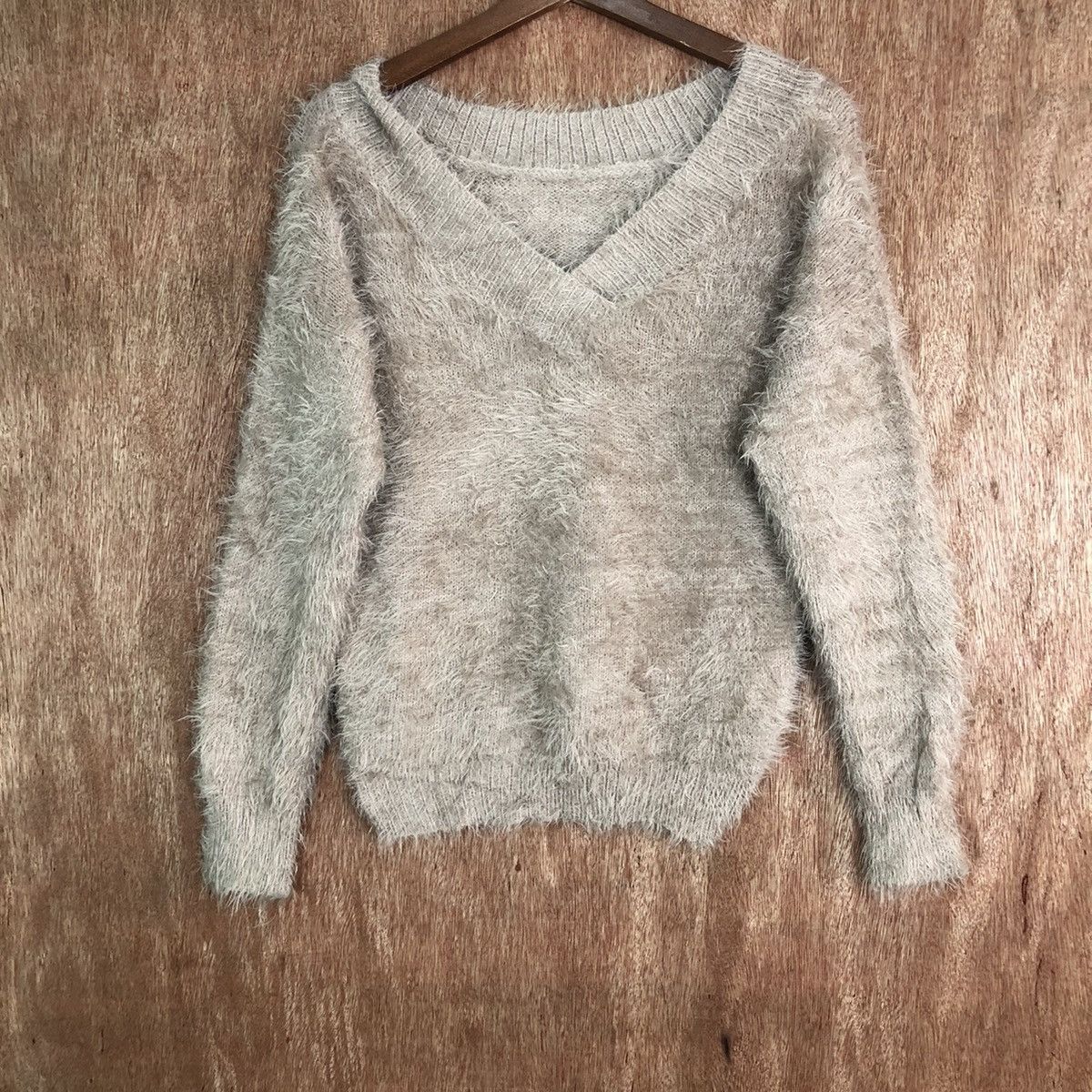 Homespun Knitwear Japanese Brand Shag Shaggy Fur Mohair Knitwear #6634 Size S / US 4 / IT 40 - 3 Thumbnail