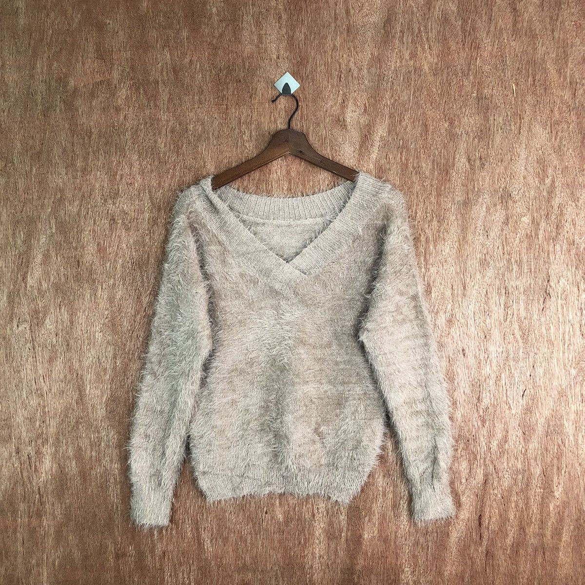 image of Homespun Knitwear Shag Shaggy Fur Mohair Knitwear 6634 in Brown, Women's (Size Medium)