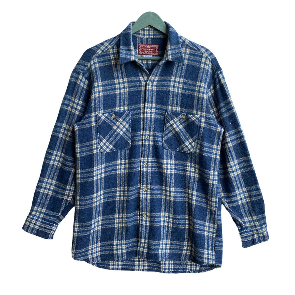 Penney Worth Flannel Cheecked Button Up