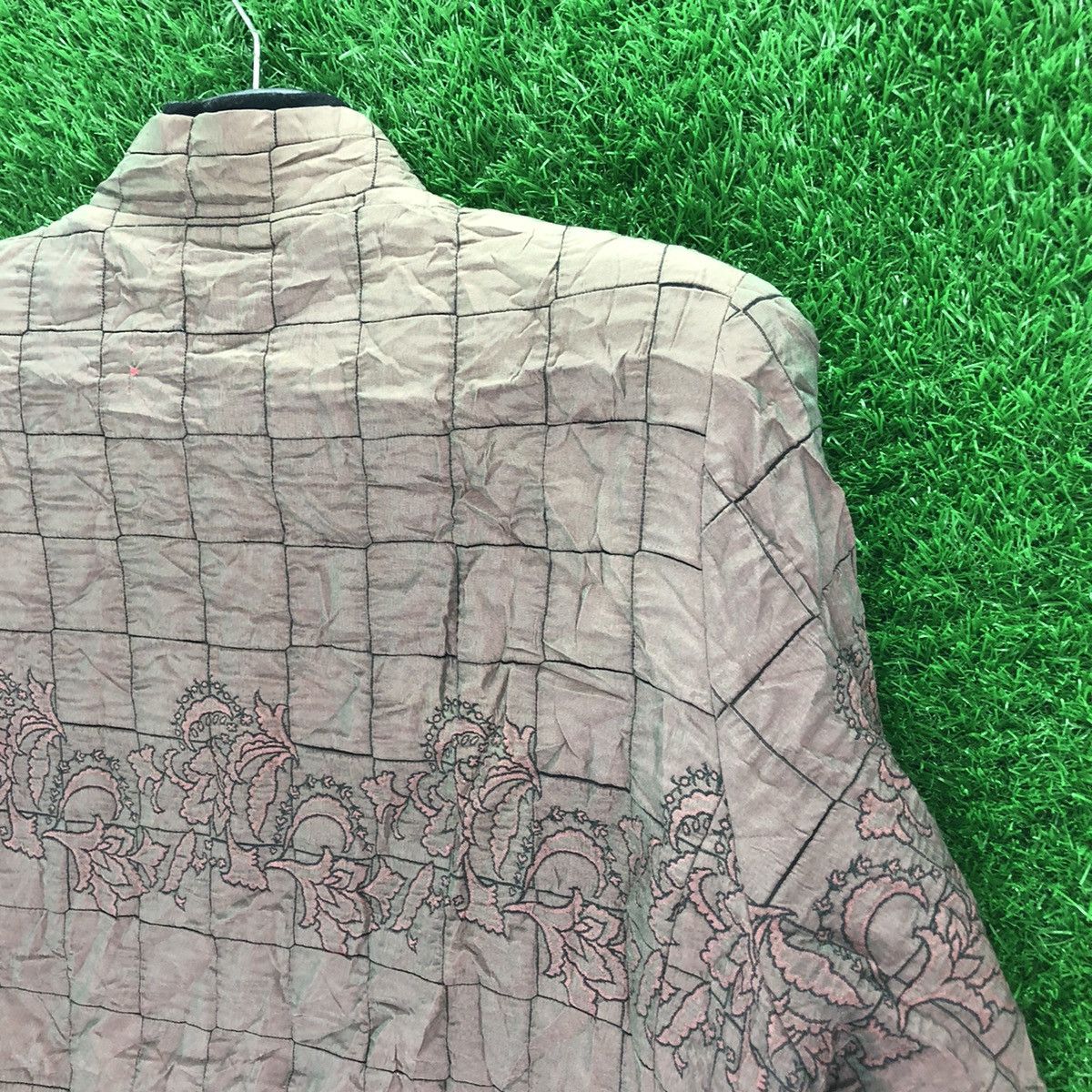 Japanese Brand Vintage 80's Quilted Zipper Jacket Embroidered by Lumineux Size US L / EU 52-54 / 3 - 5 Thumbnail