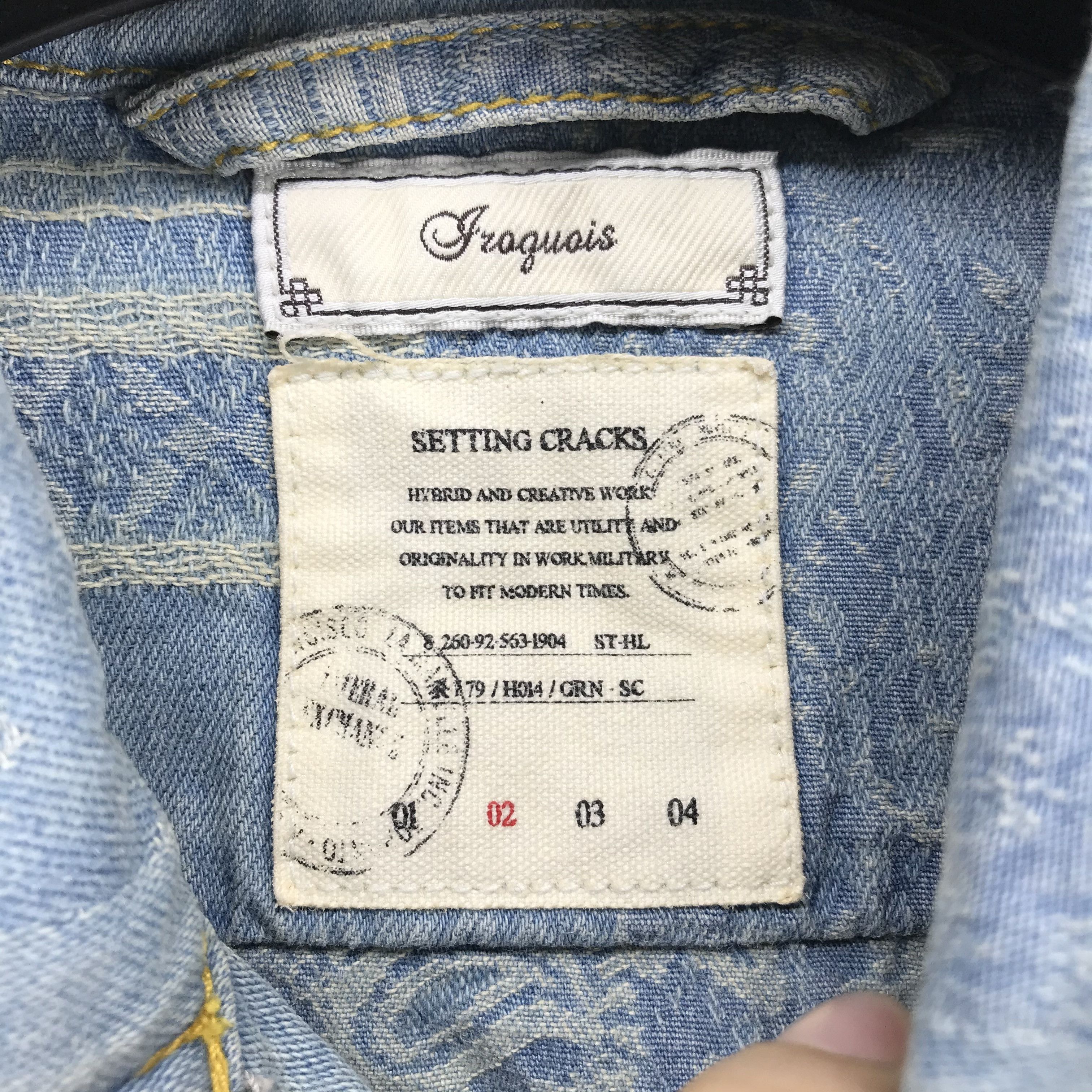Iroquois Japan IROQUOIS Printed Denim Overcoat Jacket #2230-88 Size US S / EU 44-46 / 1 - 5 Thumbnail
