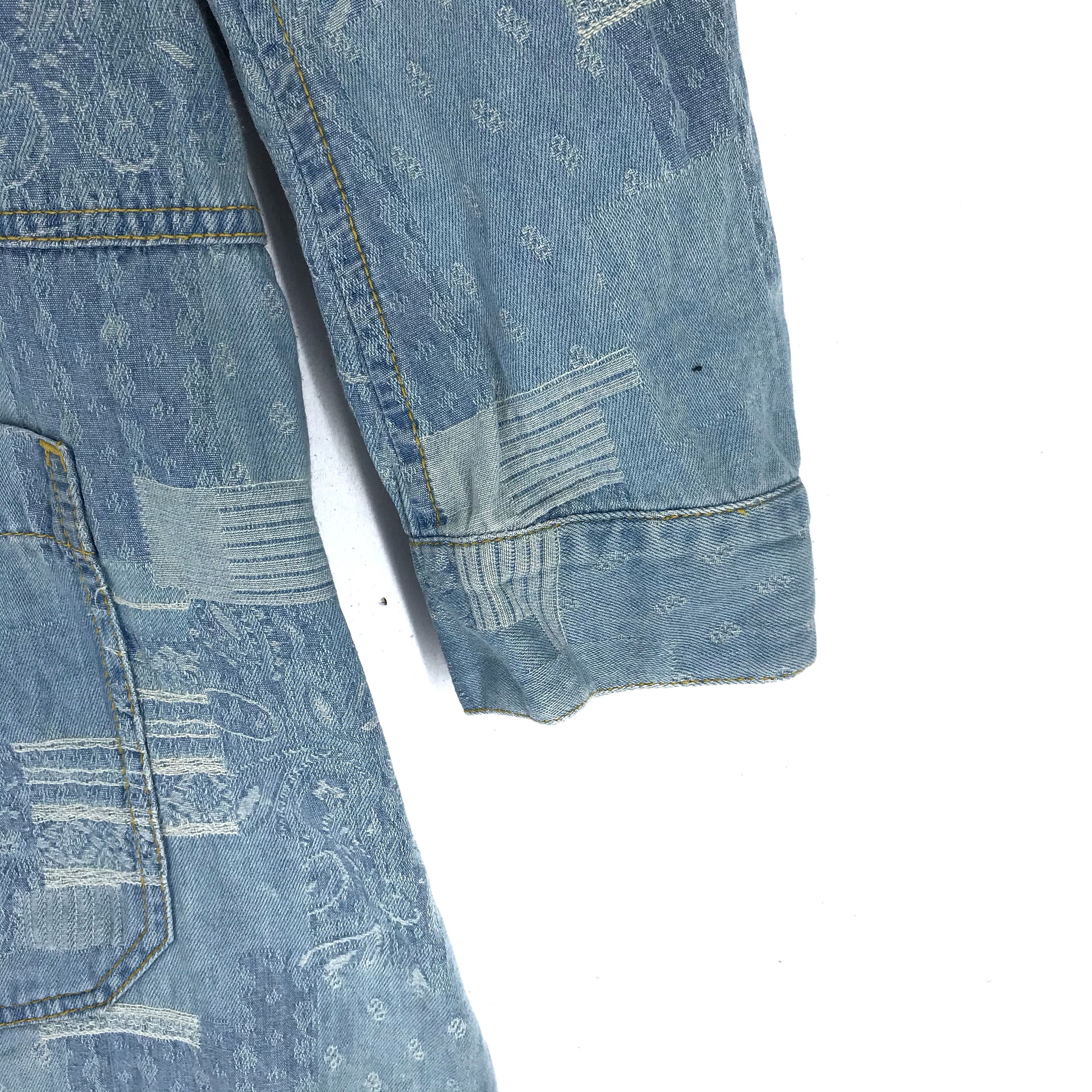 Iroquois Japan IROQUOIS Printed Denim Overcoat Jacket #2230-88 Size US S / EU 44-46 / 1 - 4 Thumbnail