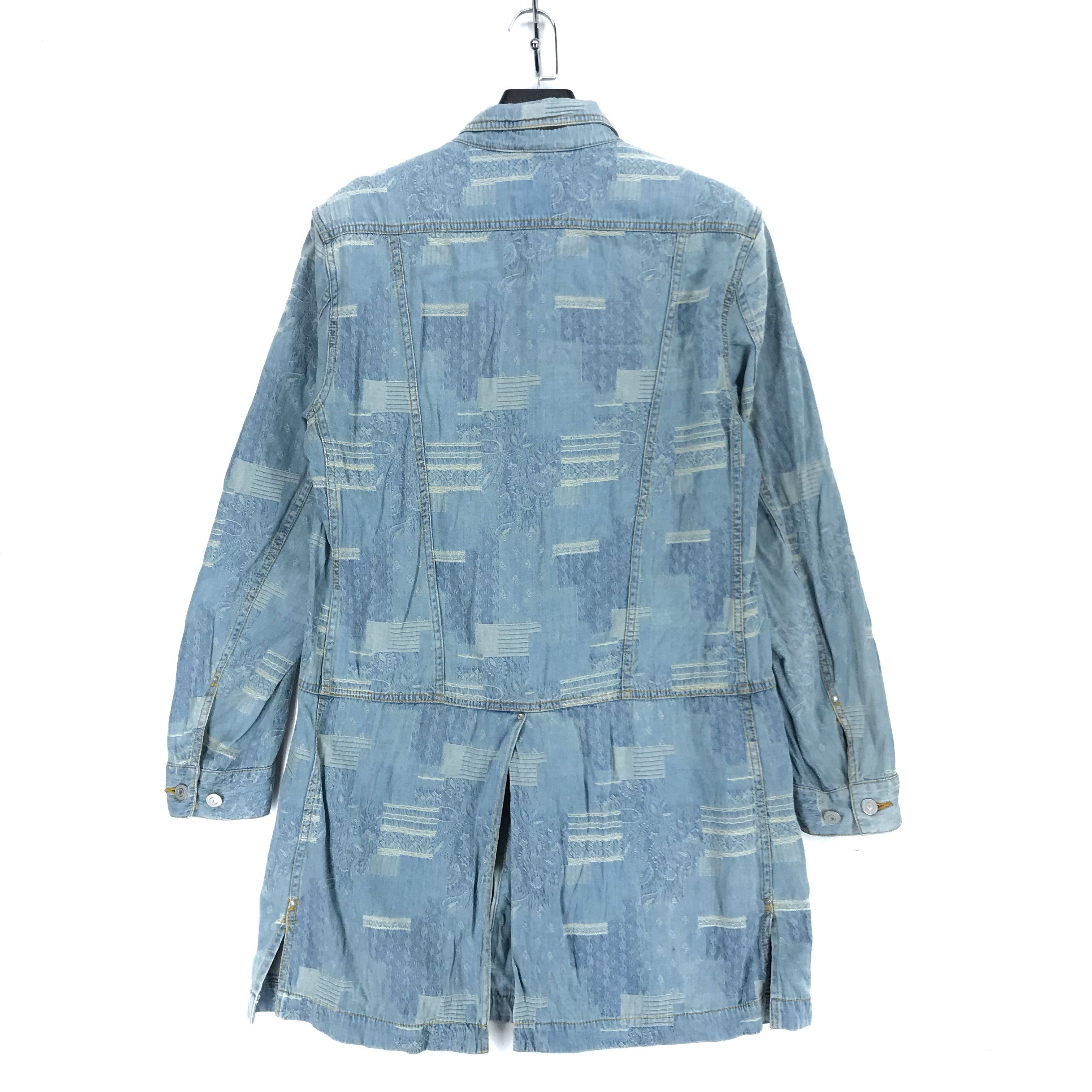 Iroquois Japan IROQUOIS Printed Denim Overcoat Jacket #2230-88 Size US S / EU 44-46 / 1 - 7 Thumbnail