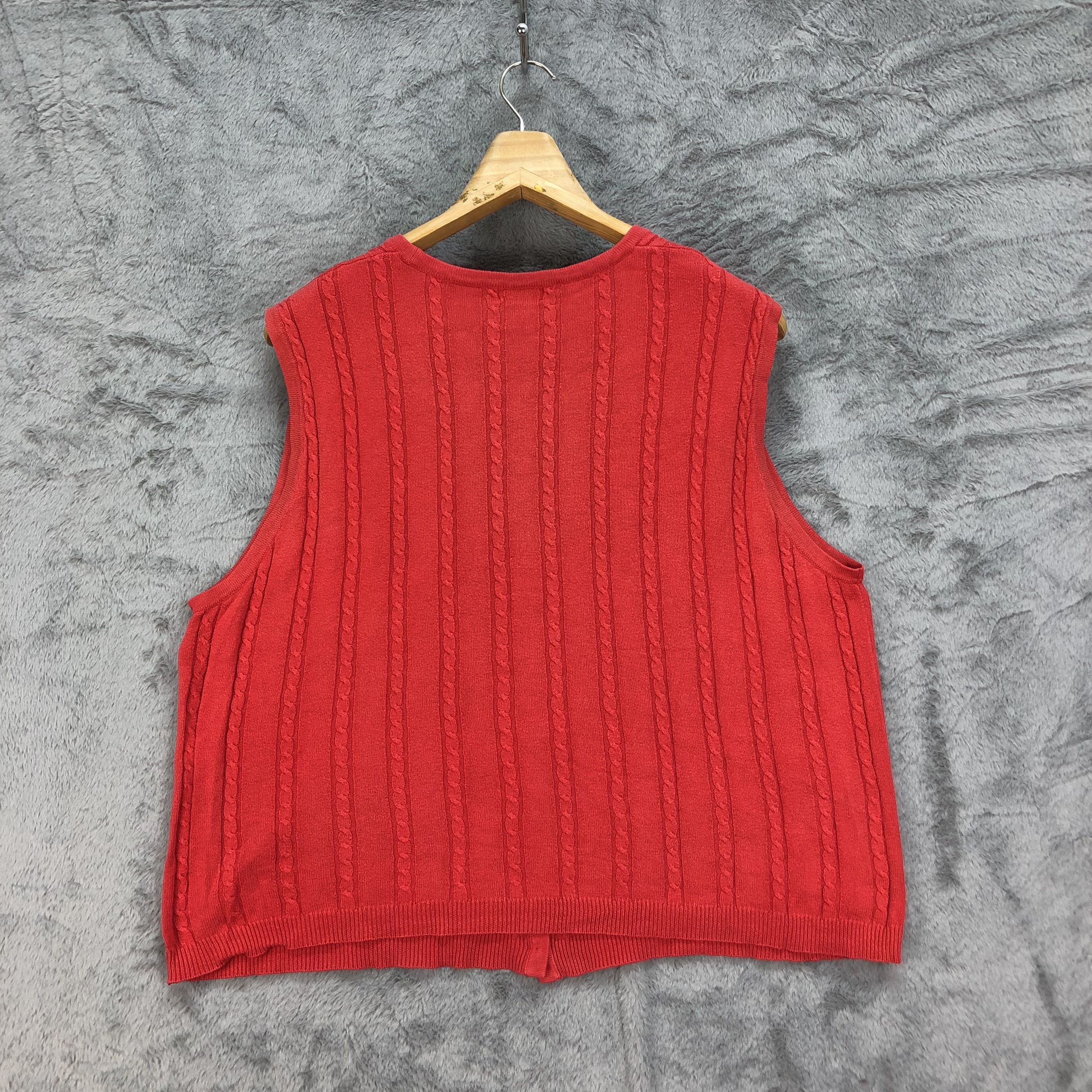 Burberry Vintage Burberrys Red Knitted Vest #4480-155 Size M / US 6-8 / IT 42-44 - 12 Thumbnail