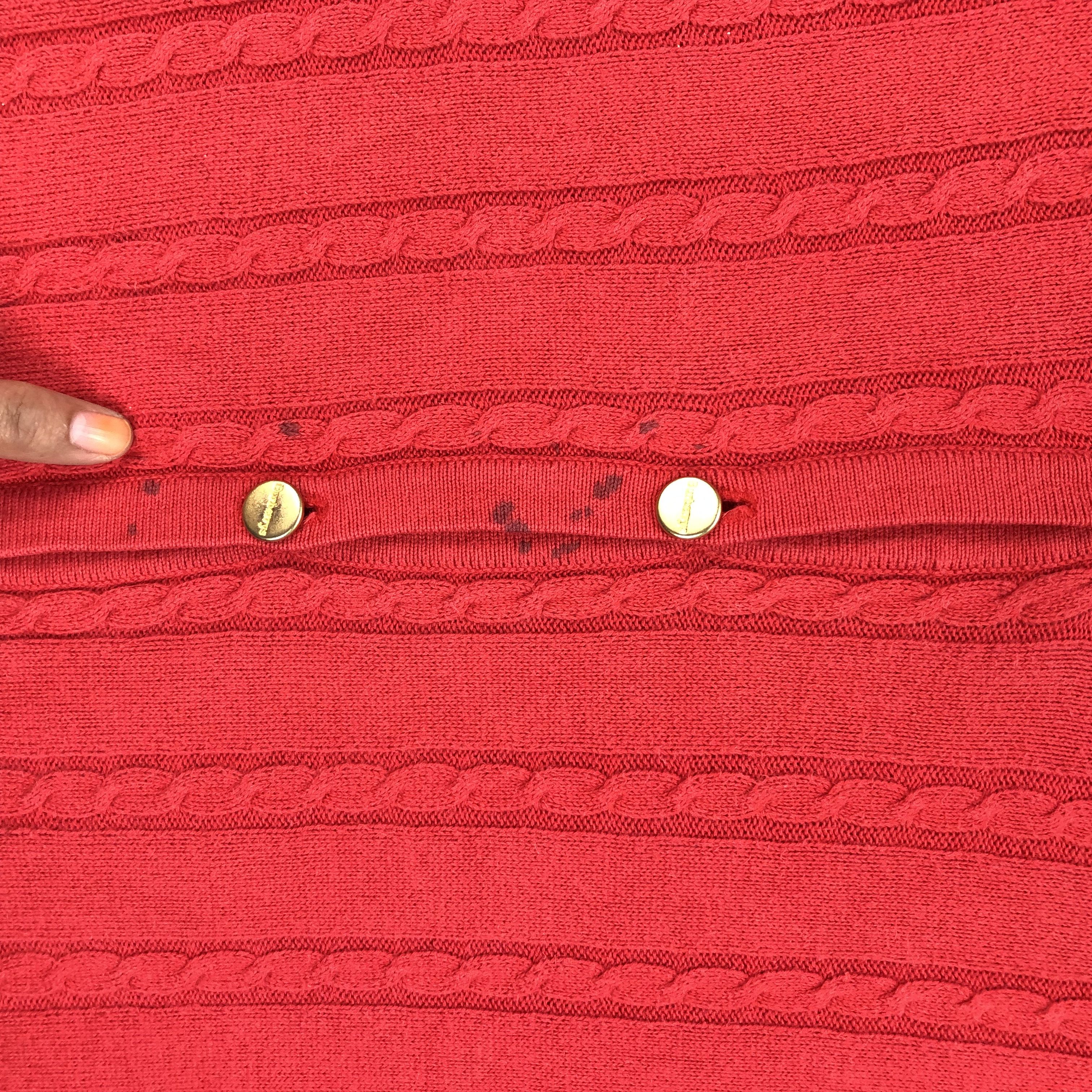 Burberry Vintage Burberrys Red Knitted Vest #4480-155 Size M / US 6-8 / IT 42-44 - 5 Thumbnail