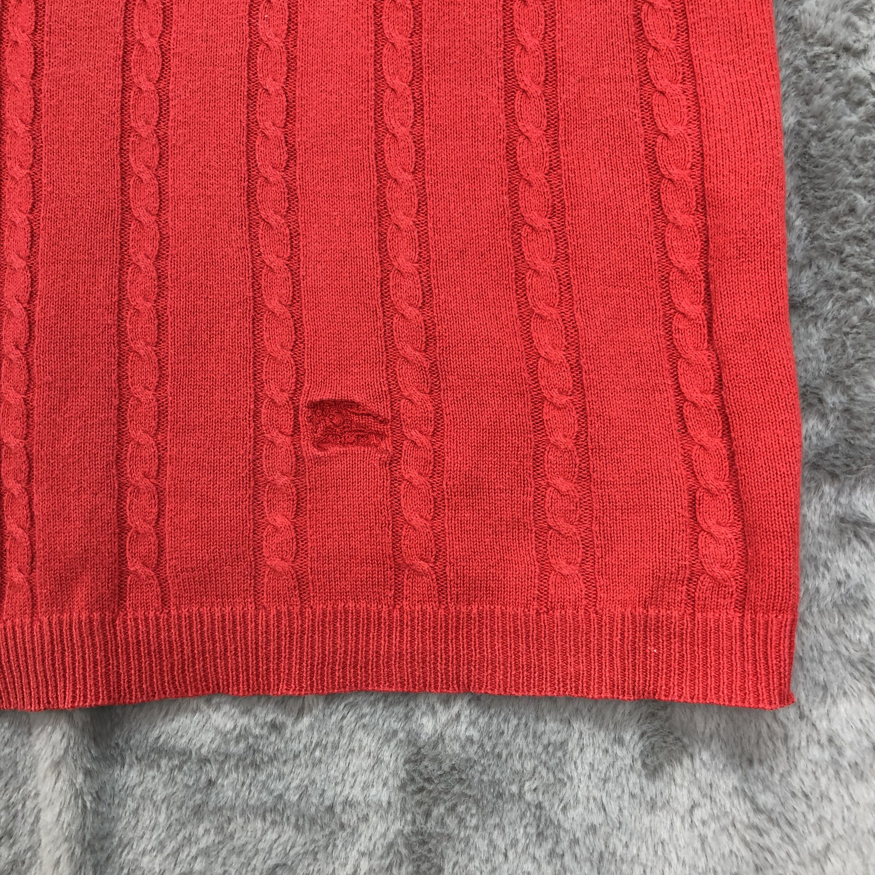 Burberry Vintage Burberrys Red Knitted Vest #4480-155 Size M / US 6-8 / IT 42-44 - 4 Thumbnail