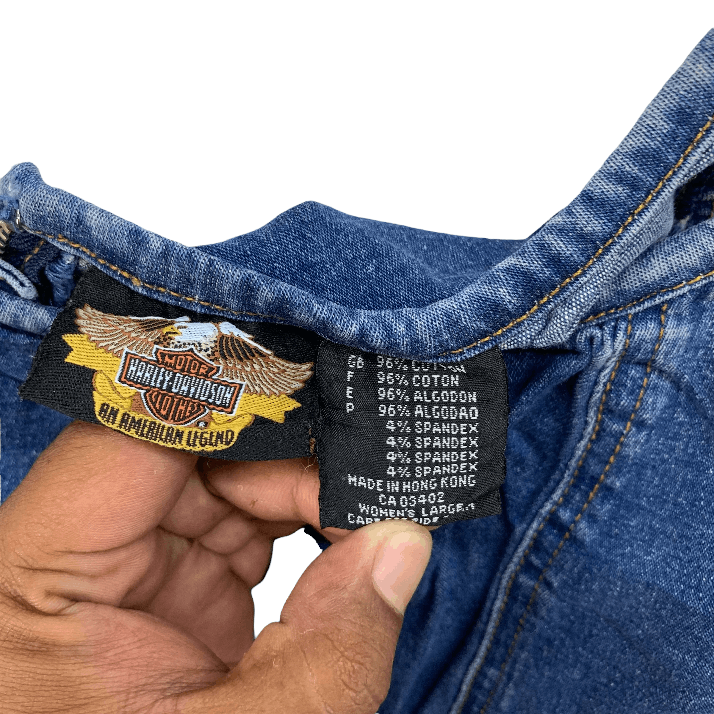 Harley Davidson Harley Davidson Denim Crop Tops #3845-133 Size ONE SIZE - 5 Thumbnail