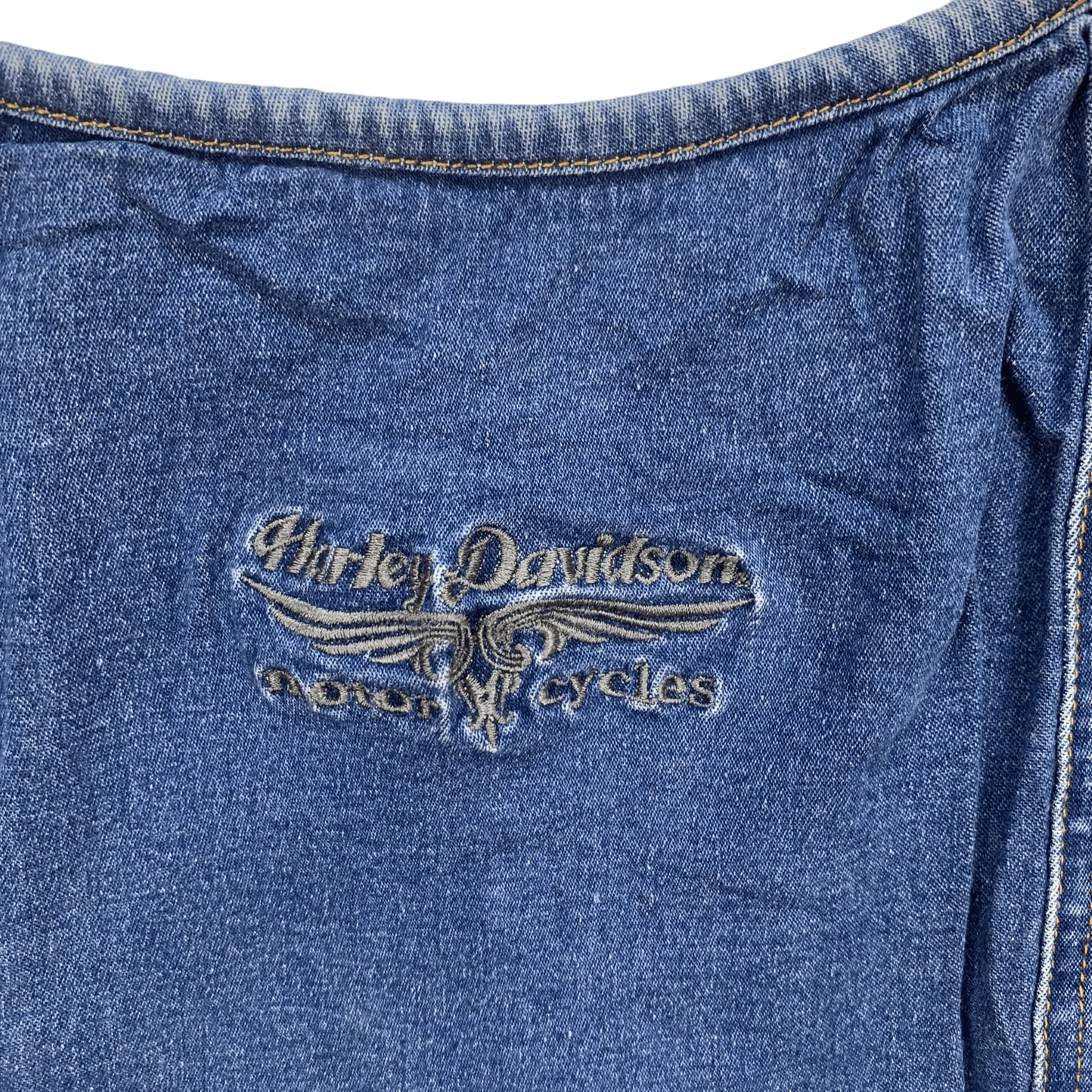 Harley Davidson Harley Davidson Denim Crop Tops #3845-133 Size ONE SIZE - 2 Thumbnail