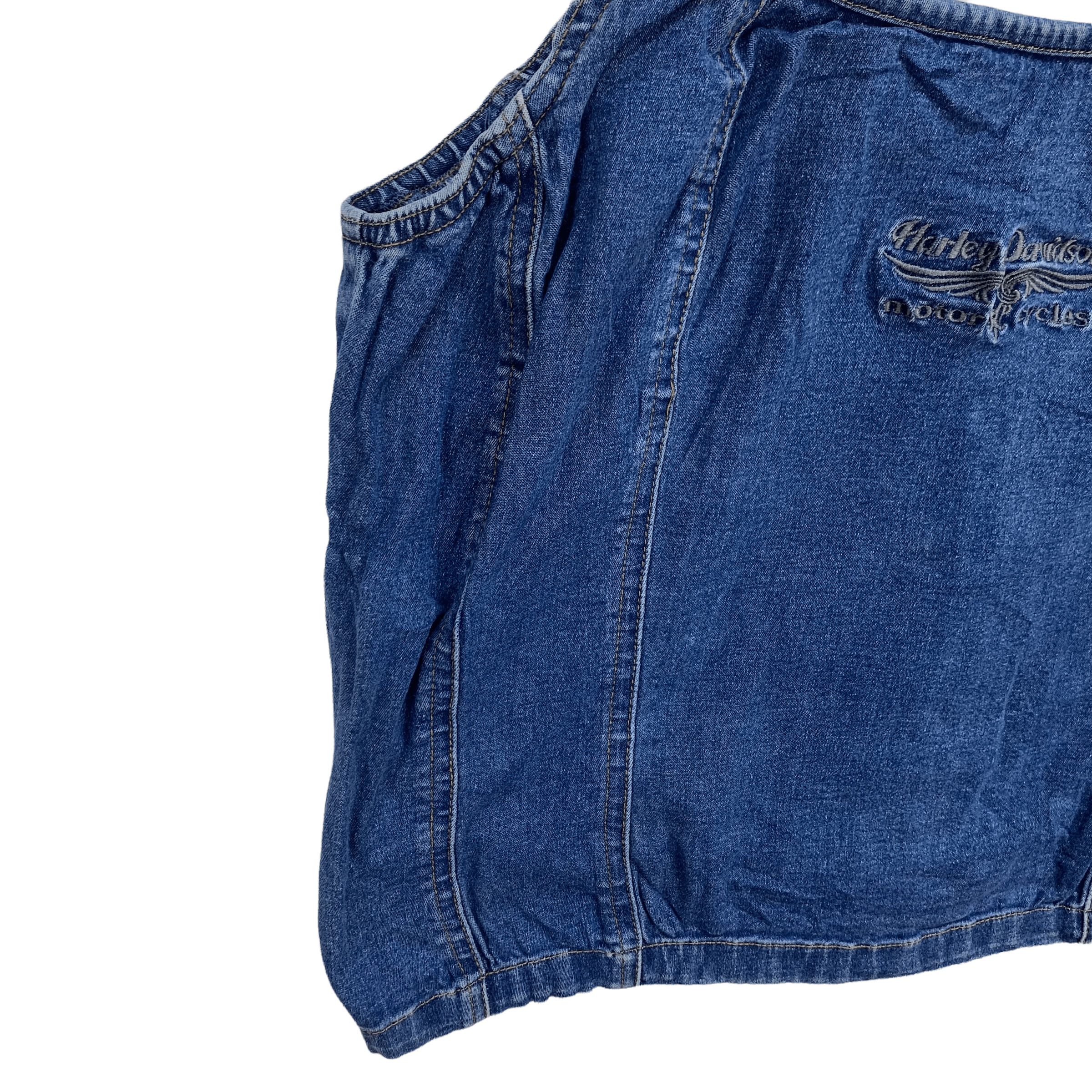 Harley Davidson Harley Davidson Denim Crop Tops #3845-133 Size ONE SIZE - 3 Thumbnail