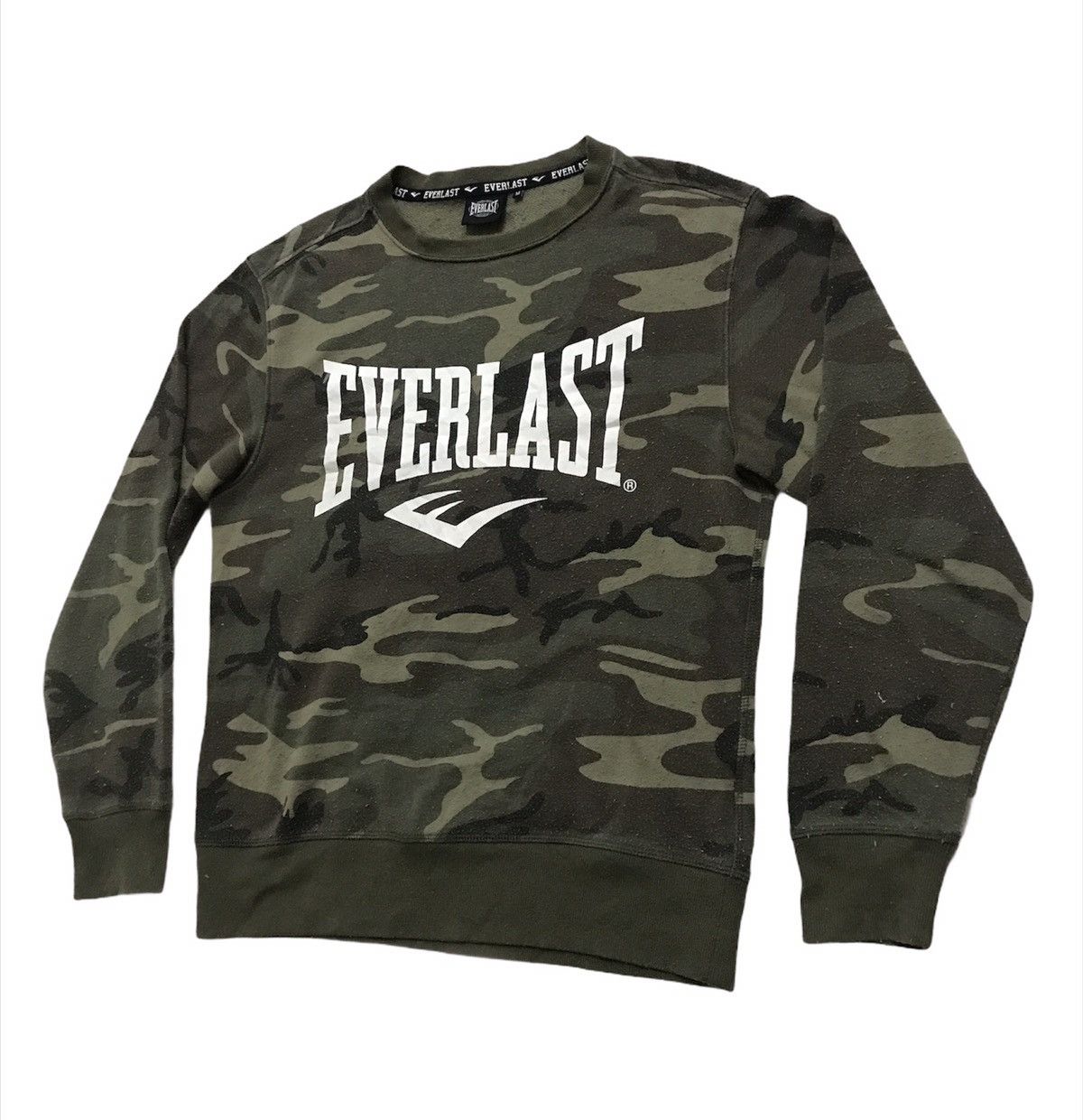 Everlast × Vintage Vintage Everlast Big Logo Camo Army Style Sweatshirt Size US M / EU 48-50 / 2 - 2 Thumbnail
