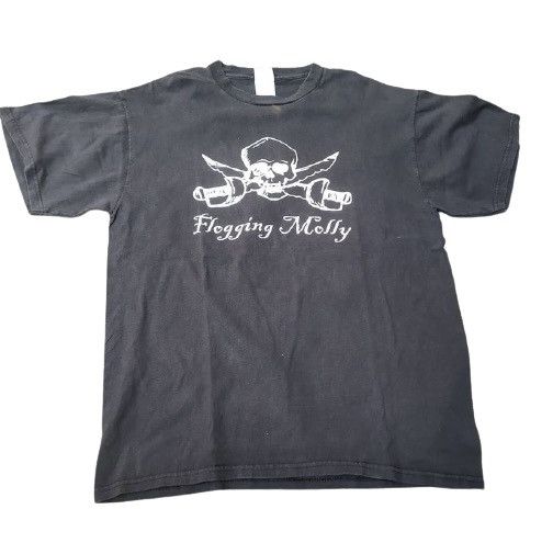 image of Band Tees x Rock Band Vintage Flogging Molly Punk Tshirt in Black, Men's (Size Large)