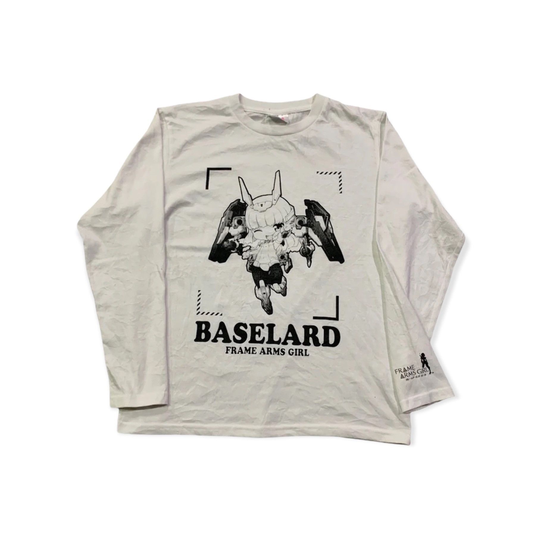 image of Anima x Vintage Japanesse Anime Baselard Frame Arms Girl in White, Men's (Size Medium)