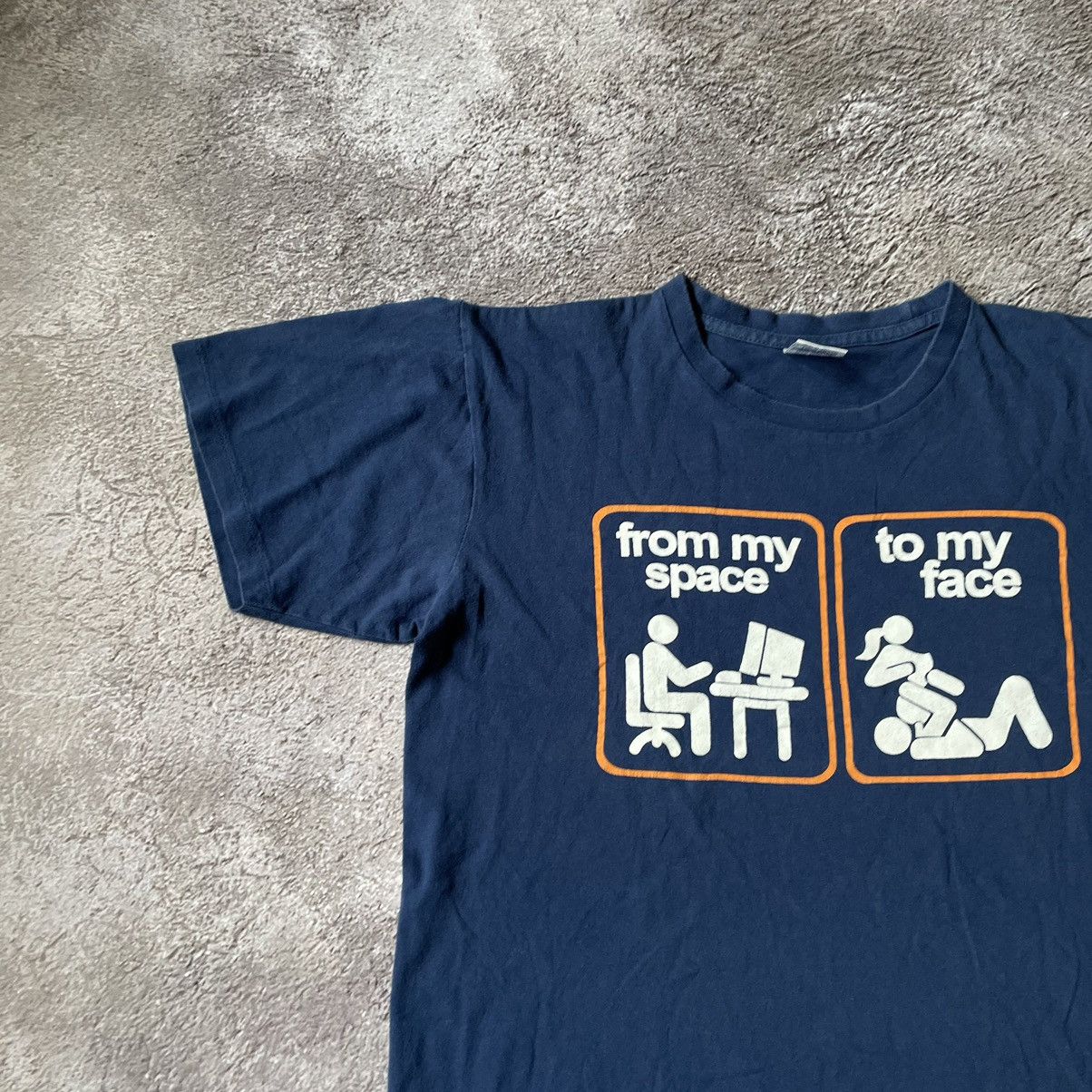 Vintage Vintage Y2K Graphic Tee Funny Novelty Print Faded Navy L Size US L / EU 52-54 / 3 - 5 Thumbnail