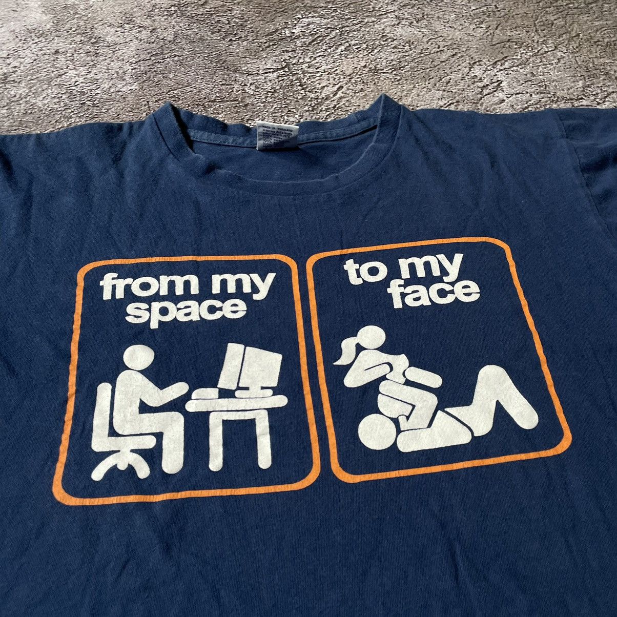 Vintage Vintage Y2K Graphic Tee Funny Novelty Print Faded Navy L Size US L / EU 52-54 / 3 - 2 Thumbnail