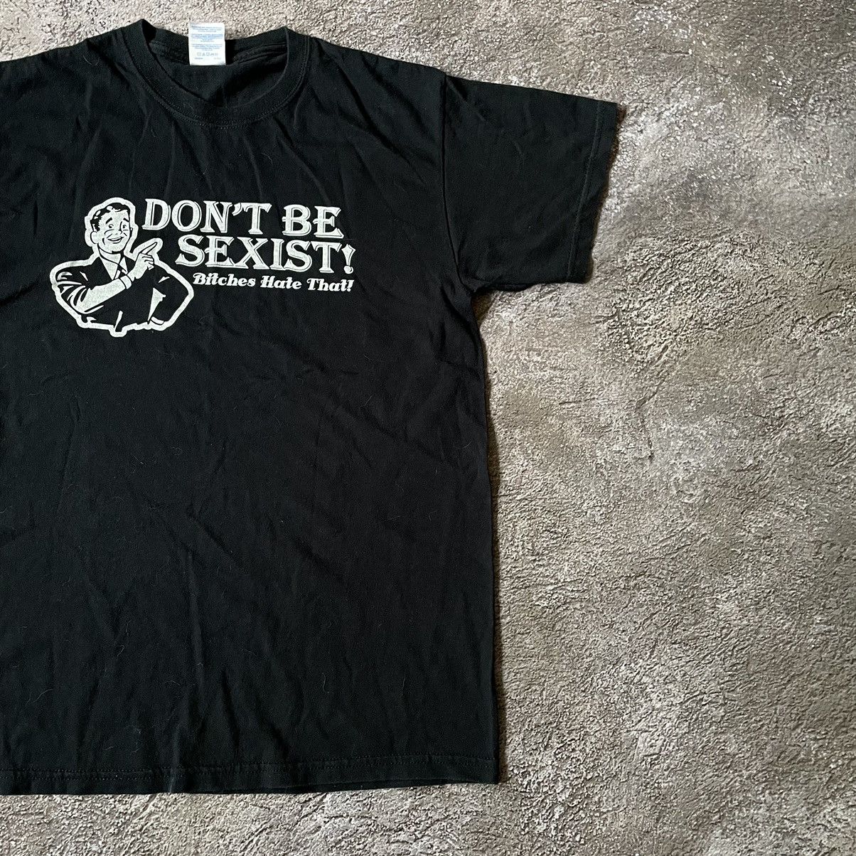 Vintage Vintage Y2K Graphic Tee Feminist Humor Streetwear Black L Size US L / EU 52-54 / 3 - 3 Thumbnail