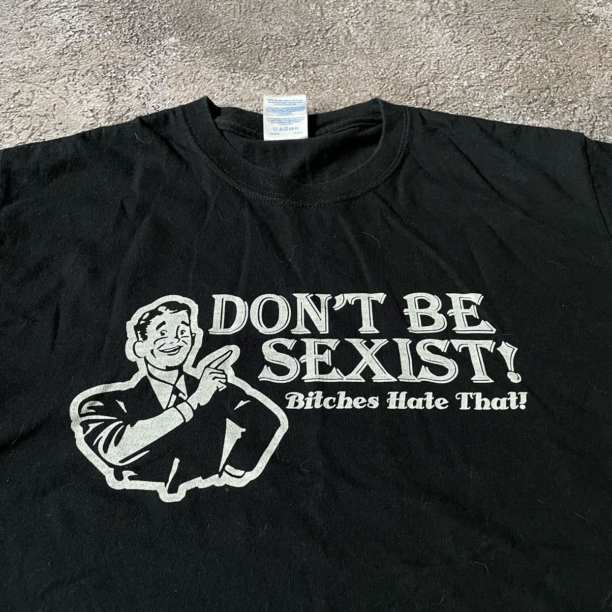 Vintage Vintage Y2K Graphic Tee Feminist Humor Streetwear Black L Size US L / EU 52-54 / 3 - 5 Thumbnail