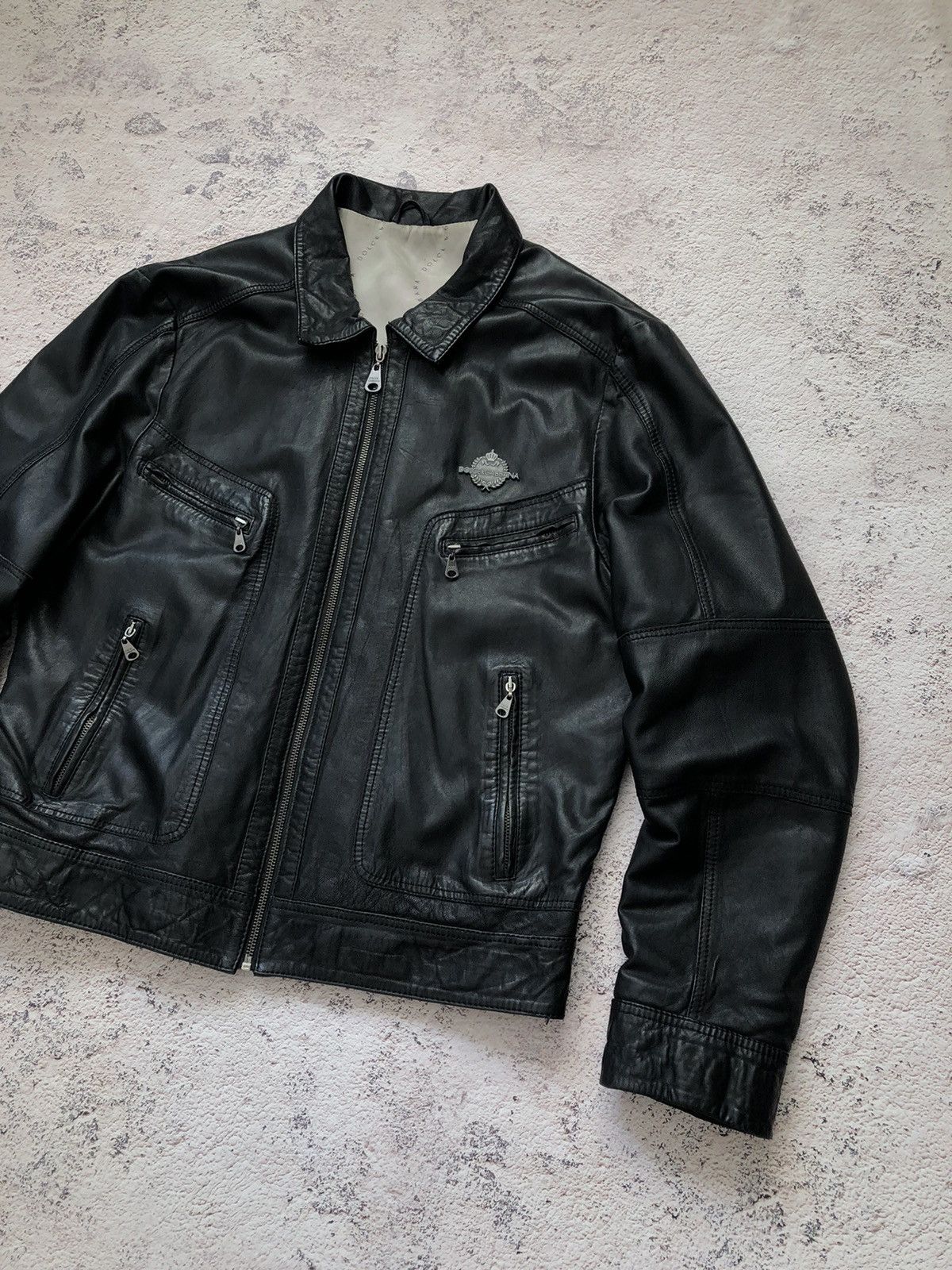 Dolce & Gabbana 🤯 Dolce & Gabbana Leather Jacket Size US L / EU 52-54 / 3 - 4 Thumbnail