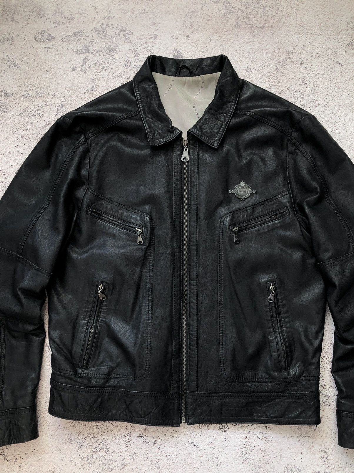 Dolce & Gabbana 🤯 Dolce & Gabbana Leather Jacket Size US L / EU 52-54 / 3 - 3 Thumbnail