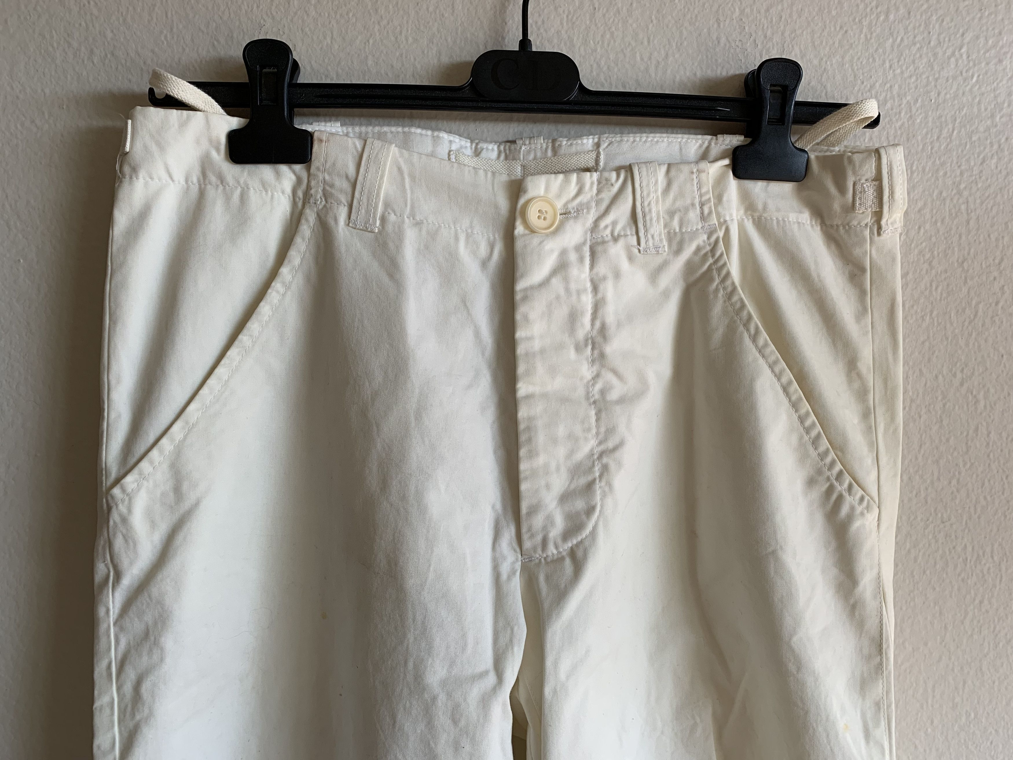 Helmut Lang SS04 Helmut Lang Bondage Pants White Cargo Cotton Jeans 32 Size US 32 / EU 48 - 2 Thumbnail