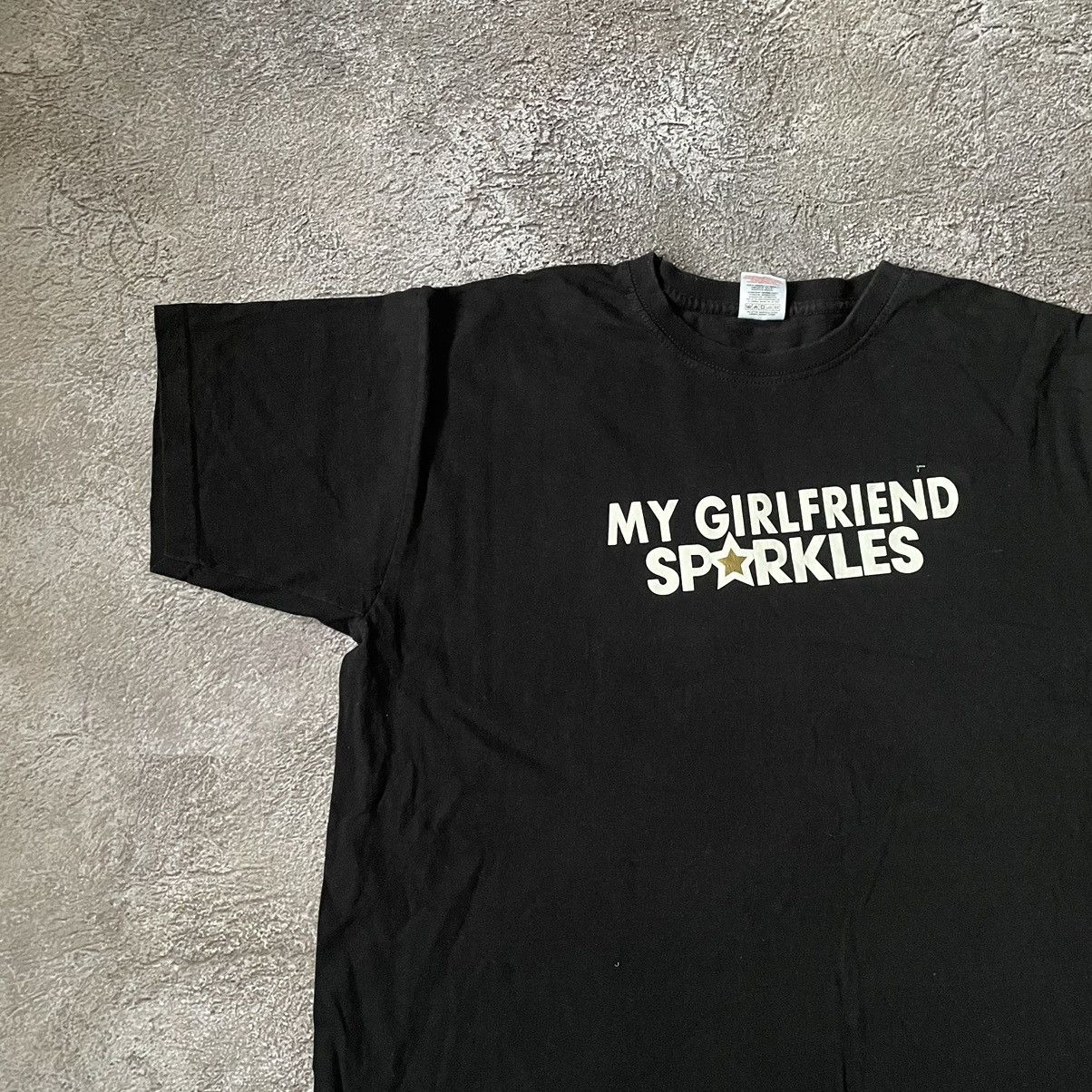 Vintage Vintage Y2K ADULT “ MY GIRLFRIEND SPARKLES“ FUNNY BuyTee Size US L / EU 52-54 / 3 - 4 Thumbnail