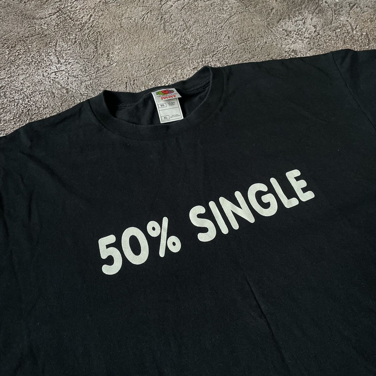 Band Tees Vintage Y2K ADULT “ 50% SINGLE PORNO SEXY “ FUNNY BuyTee Size US XL / EU 56 / 4 - 6 Thumbnail