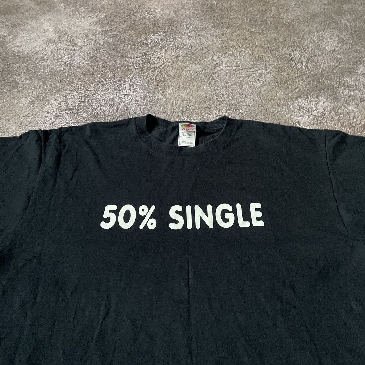 Band Tees Vintage Y2K ADULT “ 50% SINGLE PORNO SEXY “ FUNNY BuyTee Size US XL / EU 56 / 4 - 5 Thumbnail