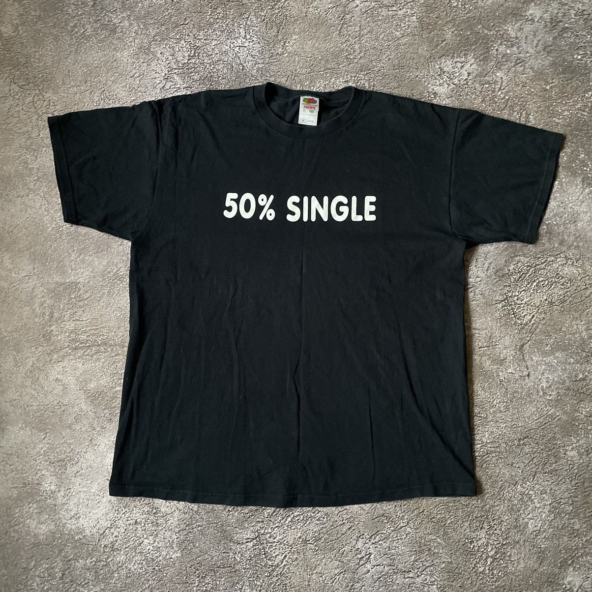 Band Tees Vintage Y2K ADULT “ 50% SINGLE PORNO SEXY “ FUNNY BuyTee Size US XL / EU 56 / 4 - 2 Thumbnail