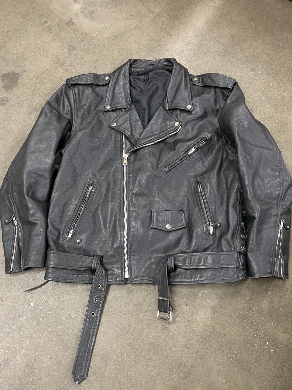 Vintage Vintage Live to Ride Leather Perfecto Jacket Size US XXL / EU 58 / 5 - 2 Thumbnail