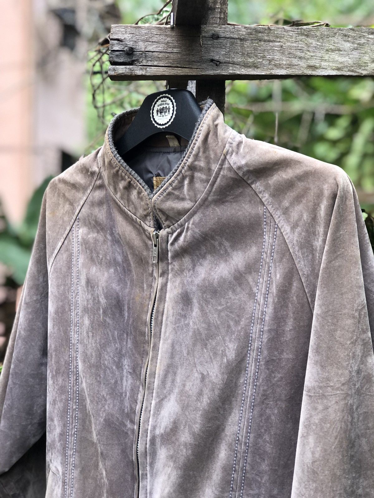 Other Vintage 80's Velvet Zipper Jacket by Saddler Size US L / EU 52-54 / 3 - 2 Thumbnail