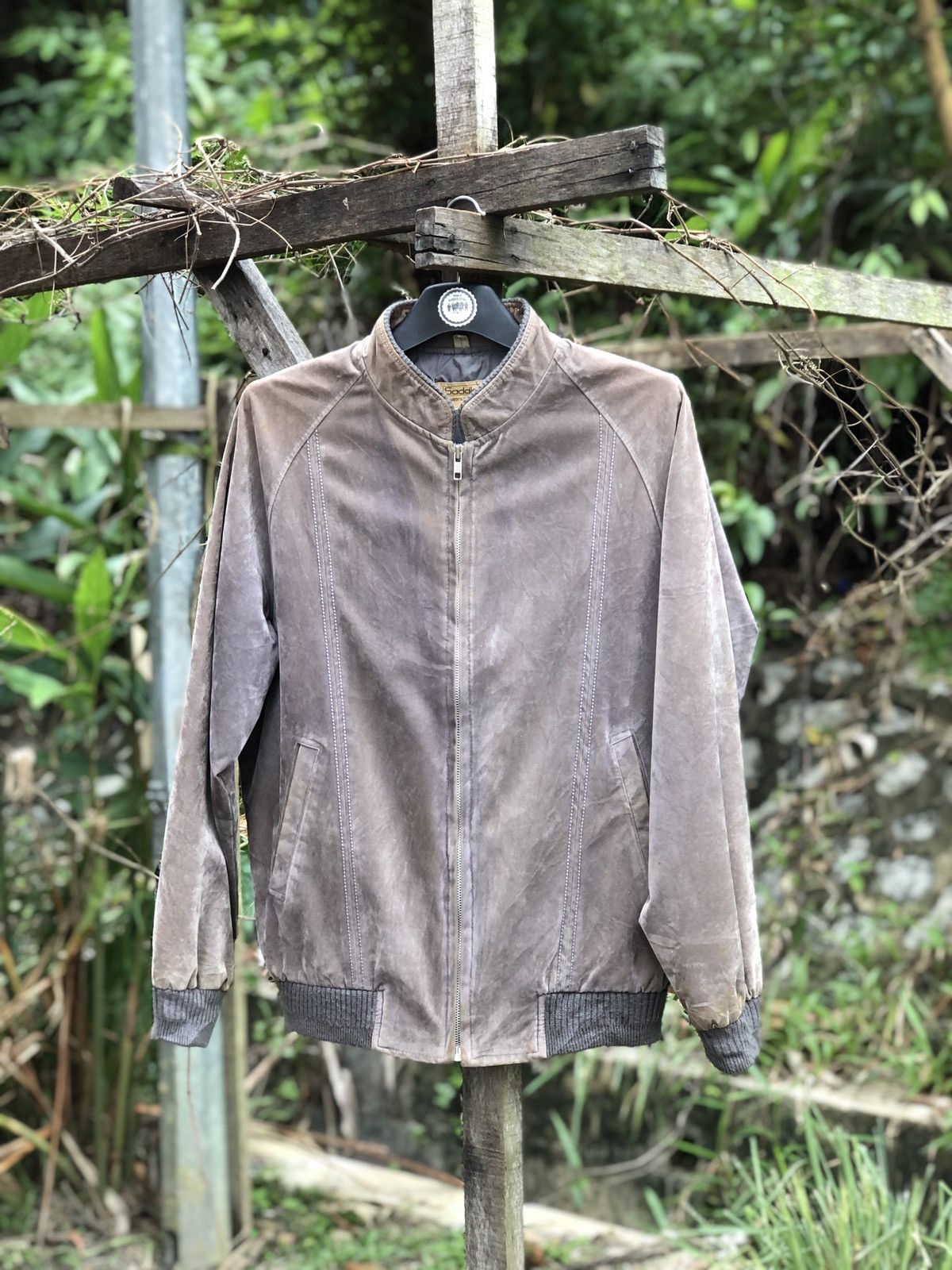 Vintage 80's Velvet Zipper Jacket by Saddler