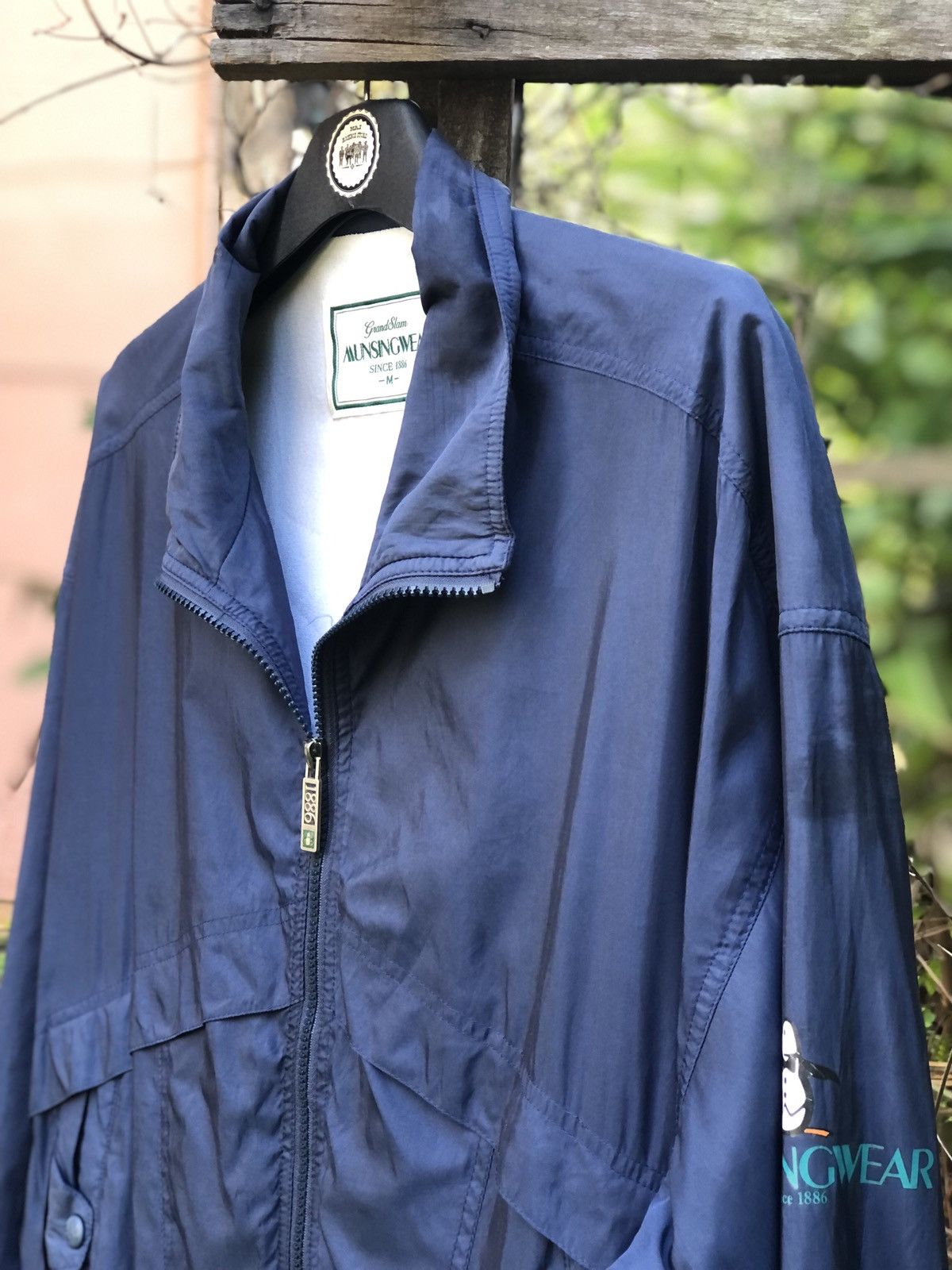 Grand Slam Vintage 90's Nylon Zipper Jacket by Grand Slam Munsingwear Size US L / EU 52-54 / 3 - 2 Thumbnail