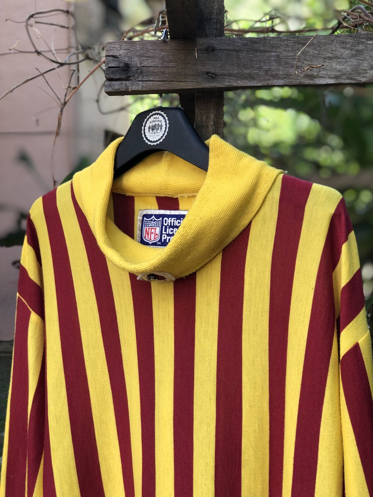 NFL Vintage 90's NFL REDSKINS Turtleneck Striped Long Sleeve Tee Size US L / EU 52-54 / 3 - 2 Thumbnail