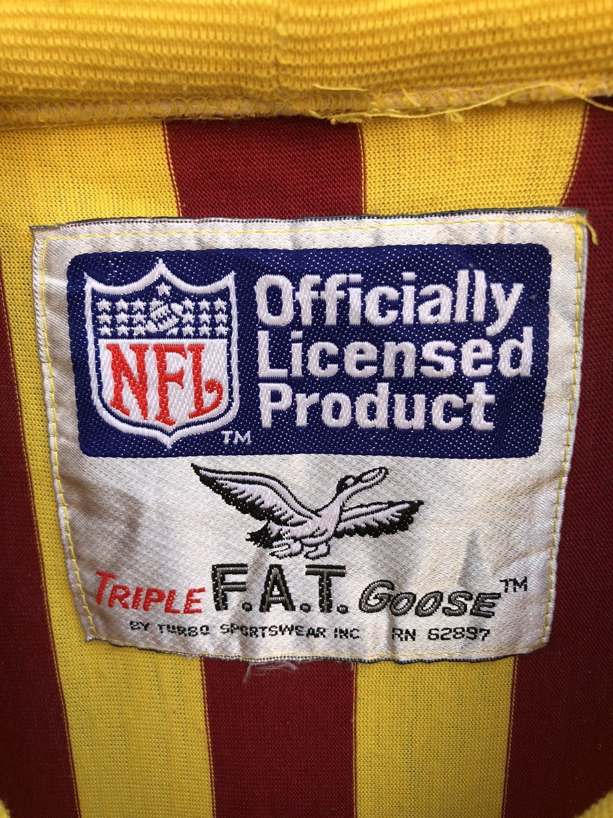 NFL Vintage 90's NFL REDSKINS Turtleneck Striped Long Sleeve Tee Size US L / EU 52-54 / 3 - 12 Thumbnail