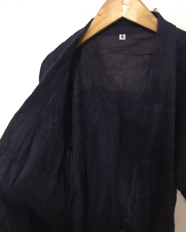 Japanese Brand × Vintage Vtg 70s kimono indigo rare item Size US L / EU 52-54 / 3 - 6 Thumbnail