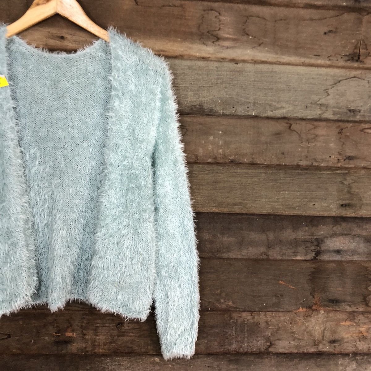 Homespun Knitwear DL See You Blue Mohair Shag Shaggy cardigan Knitwear #B643 Size M / US 6-8 / IT 42-44 - 5 Thumbnail