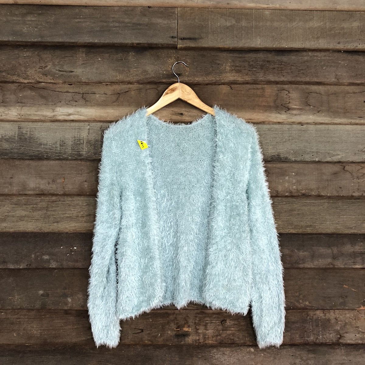 Homespun Knitwear DL See You Blue Mohair Shag Shaggy cardigan Knitwear #B643 Size M / US 6-8 / IT 42-44 - 1 Thumbnail